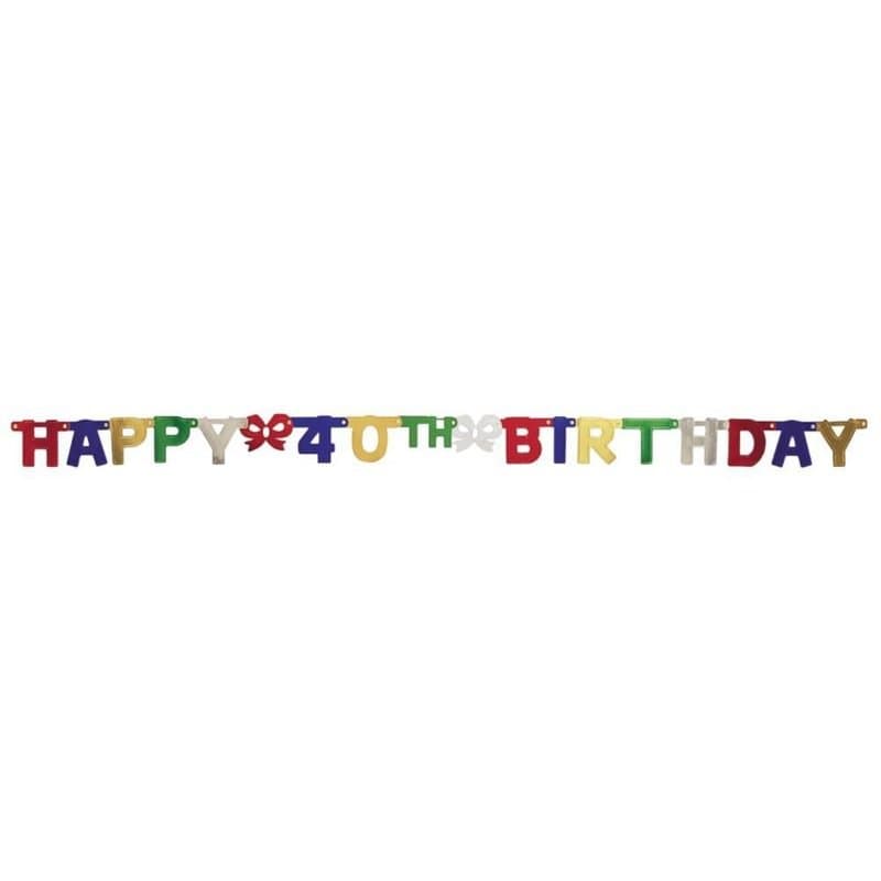 Happy 40th Birthday Jointed Banner