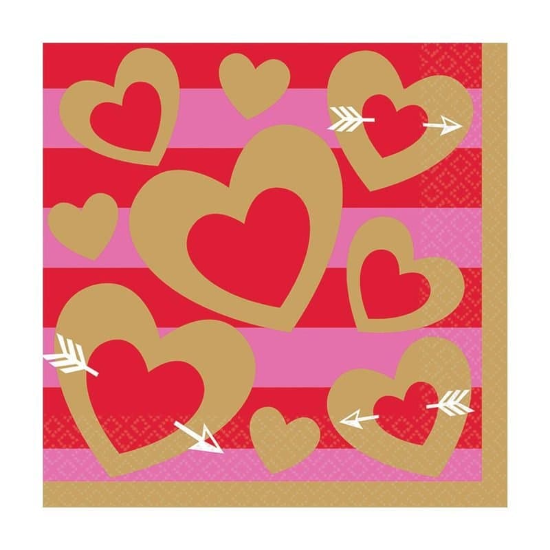 Heart Of Gold Lunch Napkins 16ct