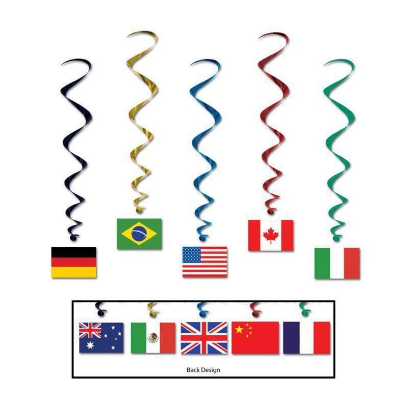 International Flag Swirls 5ct