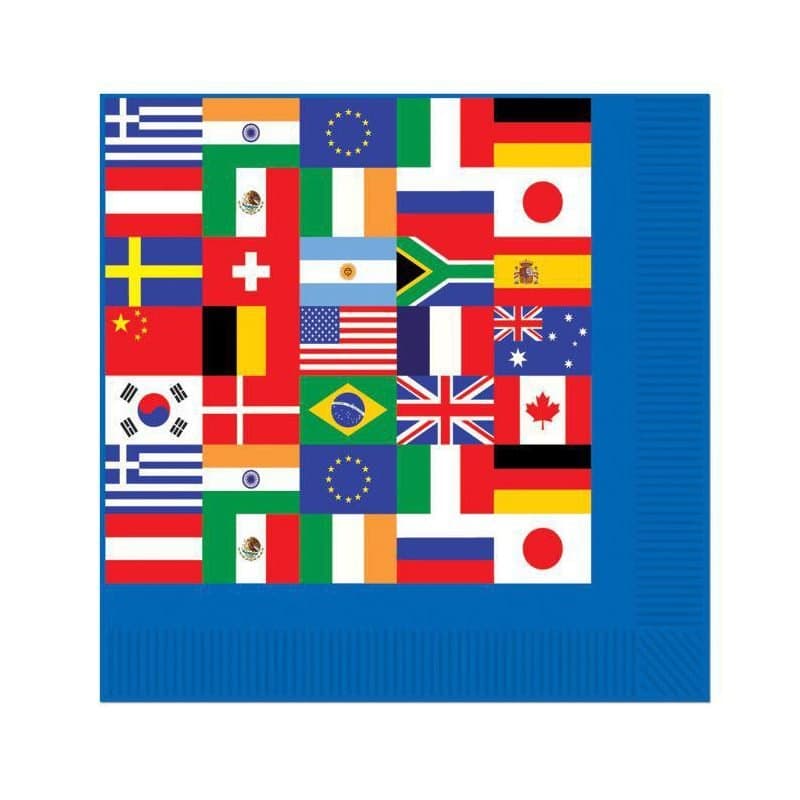 International Flags Lunch Napkins 16ct