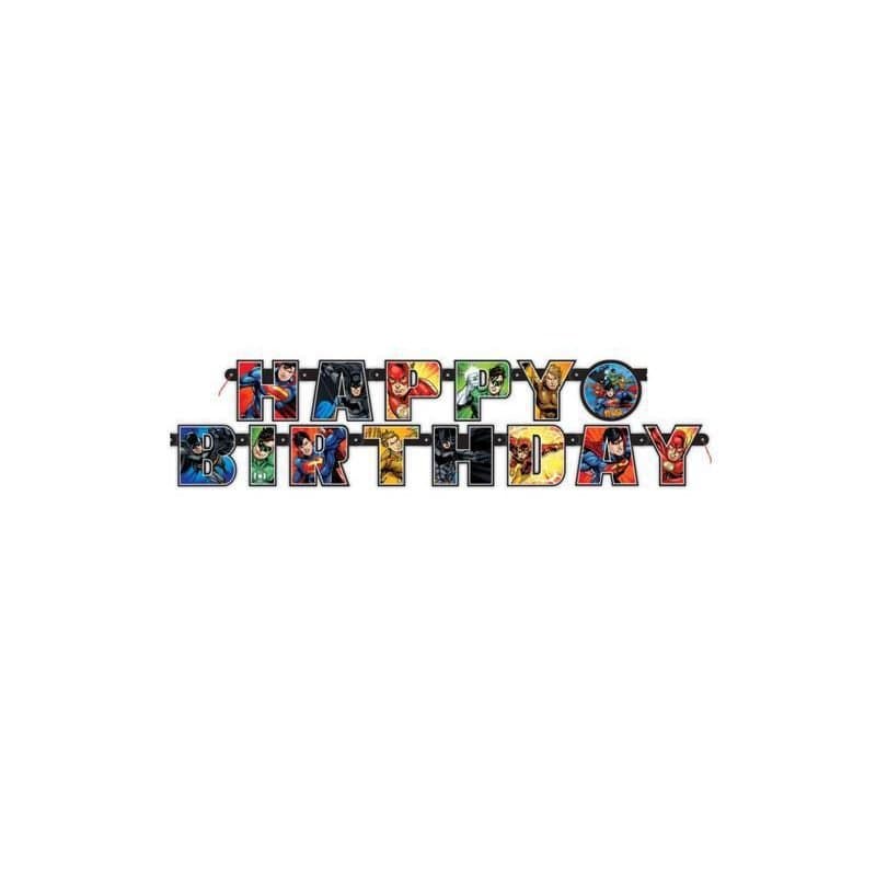 Justice League Birthday Banner