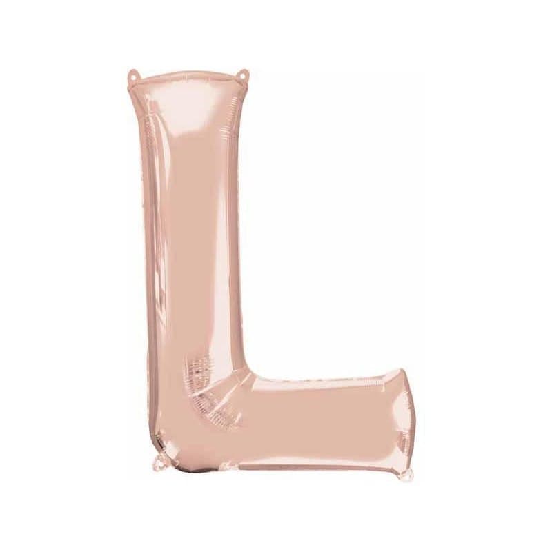 34" Rose Gold Letter L Foil Balloon