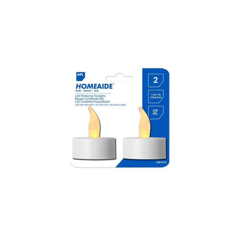 LED Flicketing Tea Lights 2ct