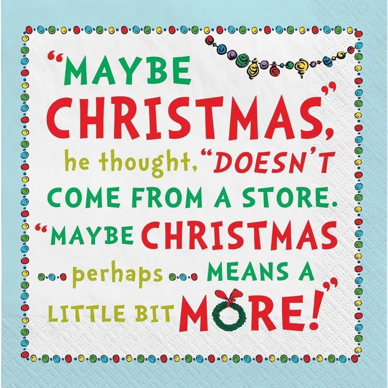 Lunch Napkins - Christmas Dr. Seuss, 16ct, 2ply