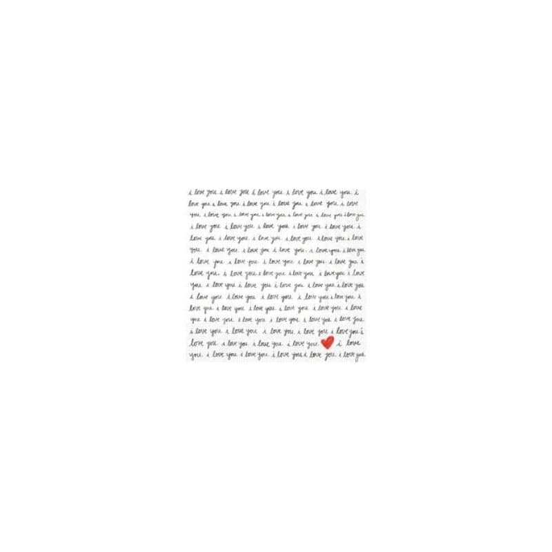 Lunch Napkins - Handwritten Heart - 20ct