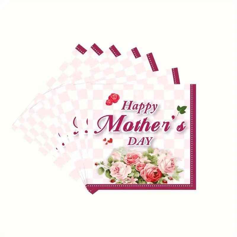 Lunch Napkins Mothers Day Roses 12ct