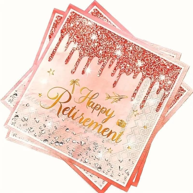Lunch Napkins Pink Glitter 10ct