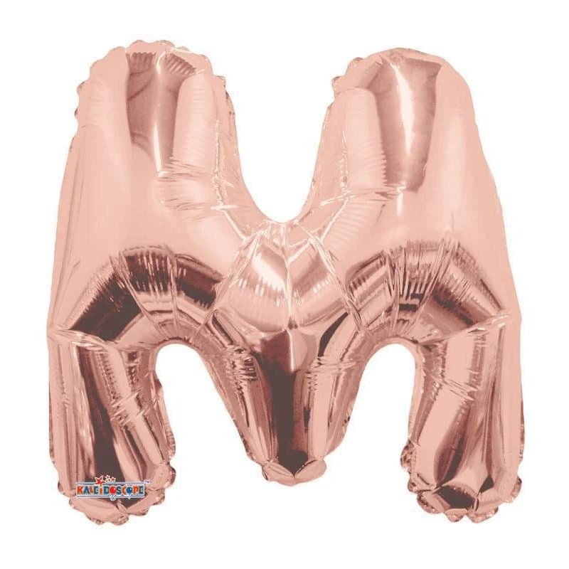 "M" 14" Rose Gold Air Filled