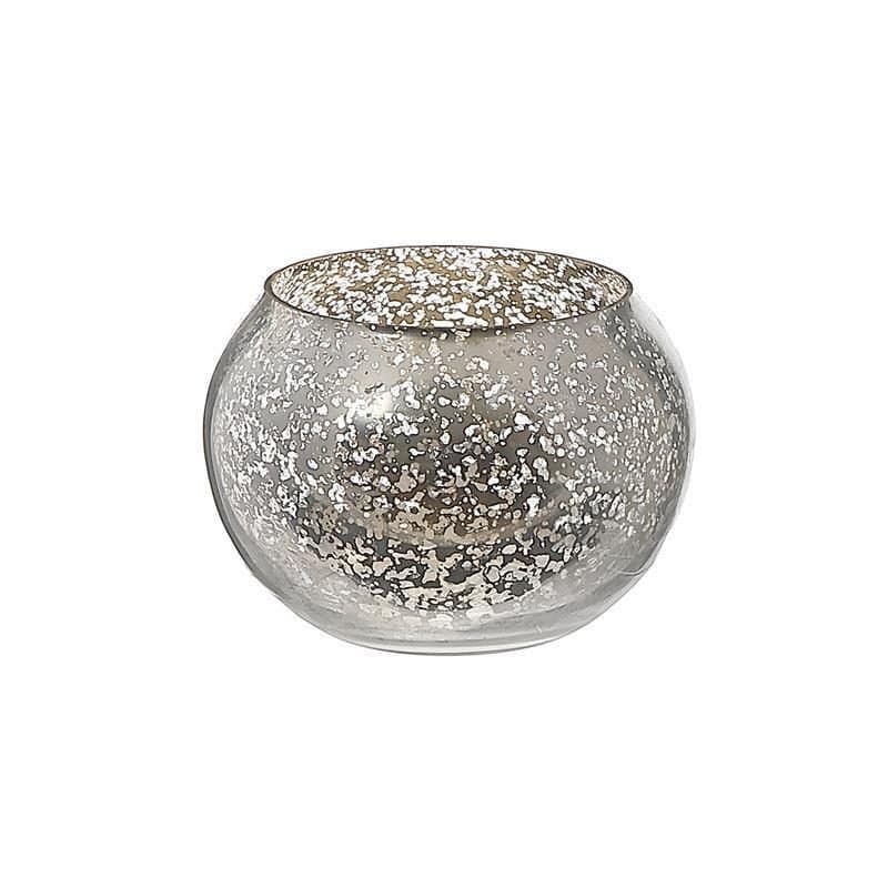Mercury Curved Tealight Holder - Silver