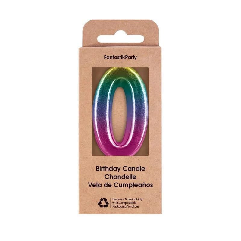 Metallic Ombre Birthday Candle #0