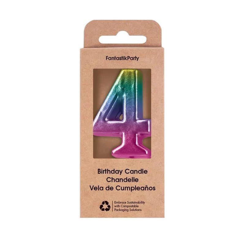 Metallic Ombre Birthday Candle #4