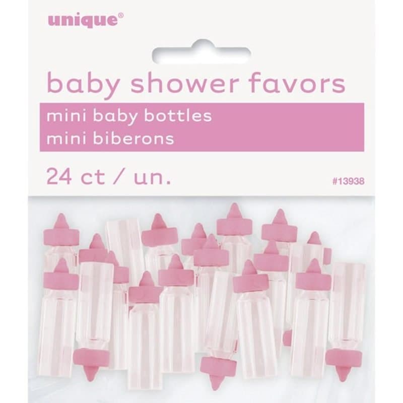 Mini Baby Bottles Pink 24ct