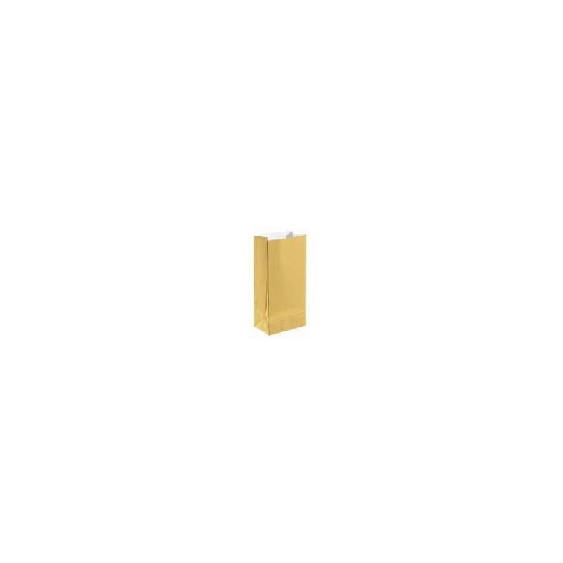 Mini Treat Paper Bags - Gold 12ct
