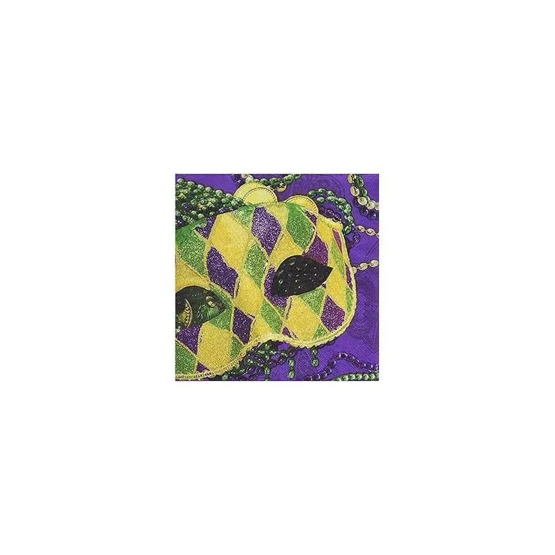 Napkin - Mask Of Mardi Gras Lunch Napkins, 16ct, 12 7/8in x 12 3/4in, 2ply