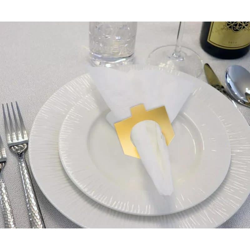 Napkin Rings - Gold Acrylic , 4pcs