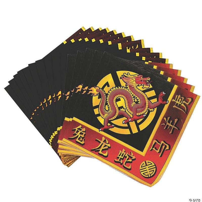 Napkins - Dragon, Chinese New Year Celebration, 16ct, 13", 3ply