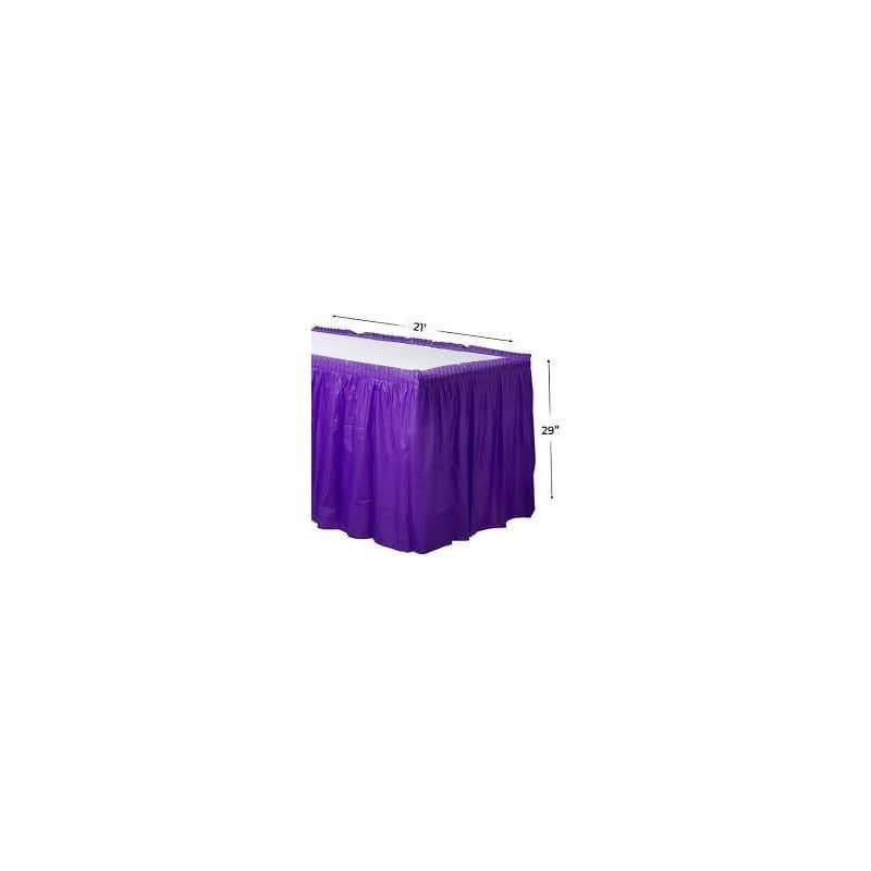 New Purple - 29" ×168" Plastic Table Skirt