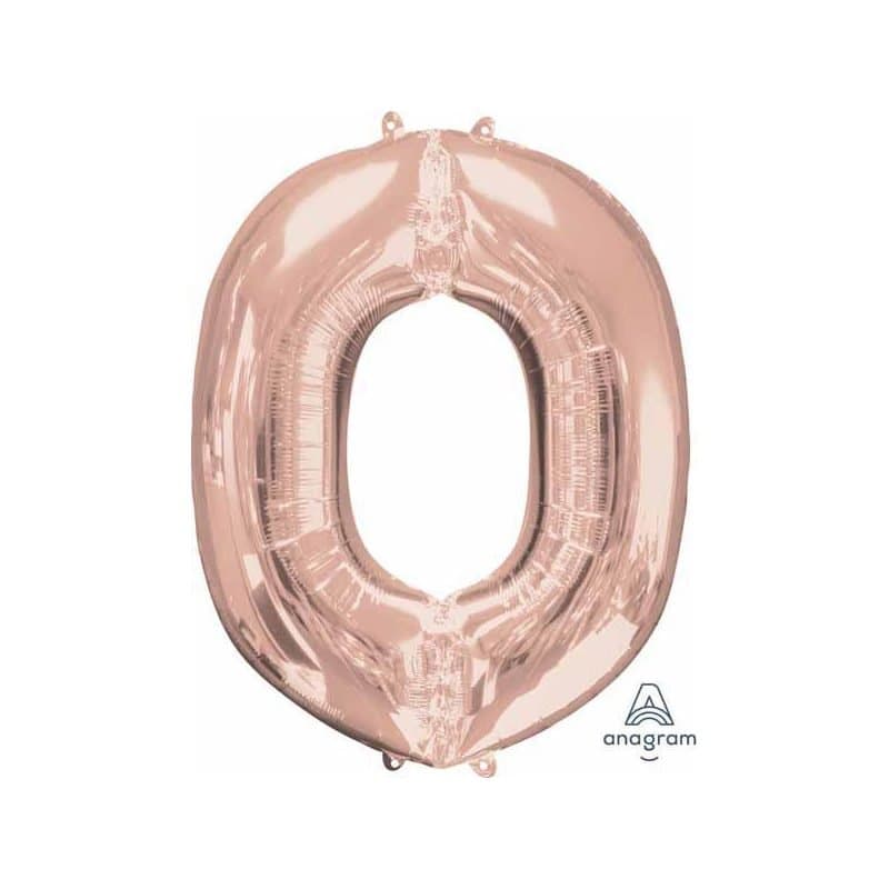 "O" 34" SS Rose Gold Foil