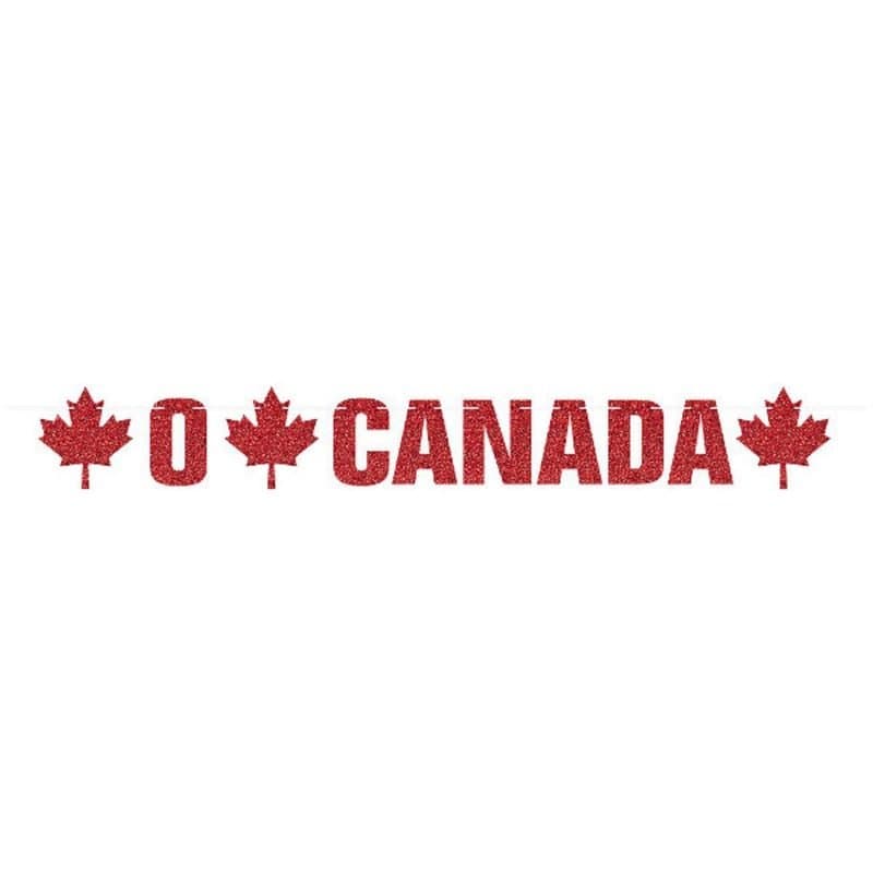 Oh Canada Glitter Banner
