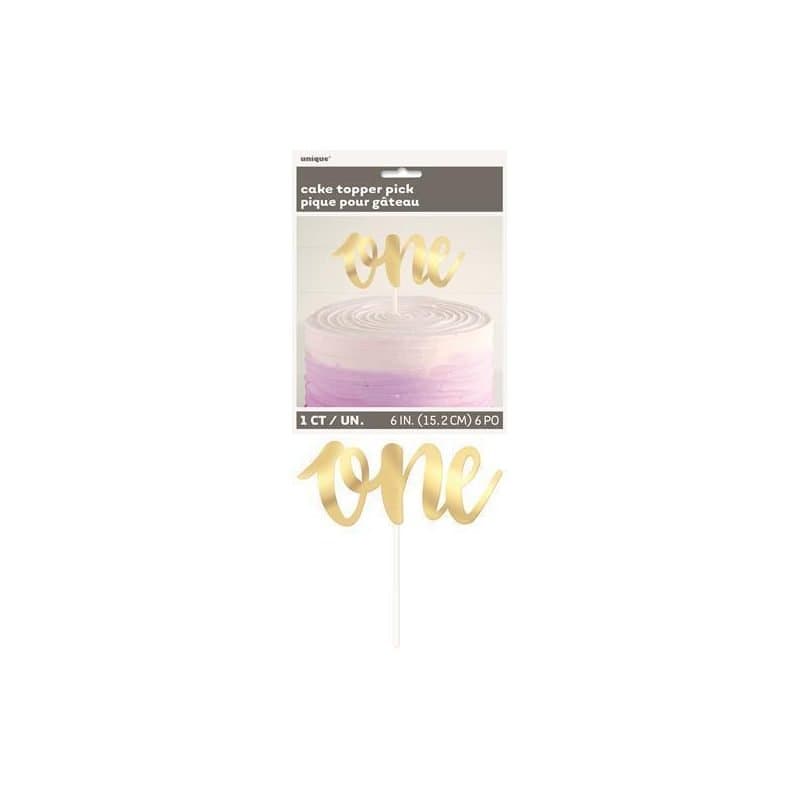 "ONE" Gold Cake Topper