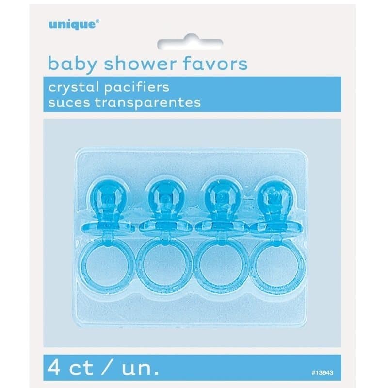 Pacifier 2'' Blue Crystal 4ct