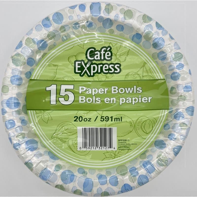 Paper Bowls - 20 oz Paper Bowls, 15ct