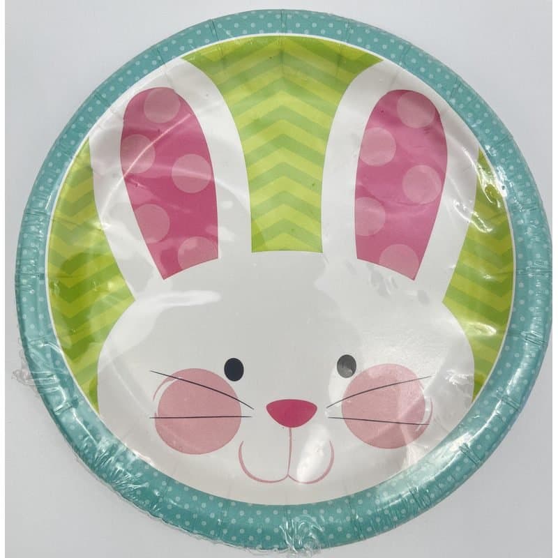 Paper Plate - 7" Easter Faces Paper Plate, 8Ct