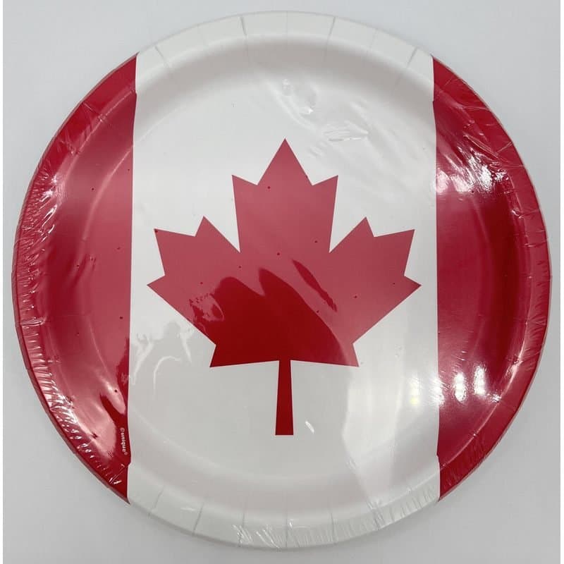 Paper Plate - 9" Canada Flag Plates 8 Ct.