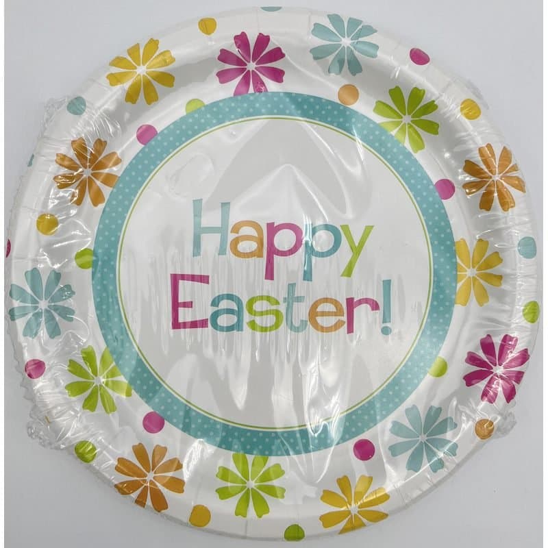 Paper Plate - 9" Paper Plates "Happy Easter!", 8 Ct