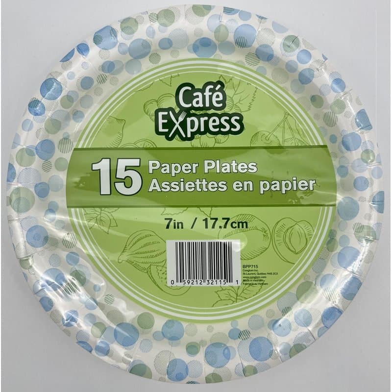 Paper Plates - 7" Paper Plates, 15ct