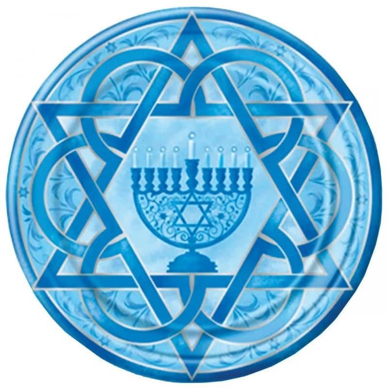 Paper Plates -9" Hanukkah Celebration Paper Plates 8ct