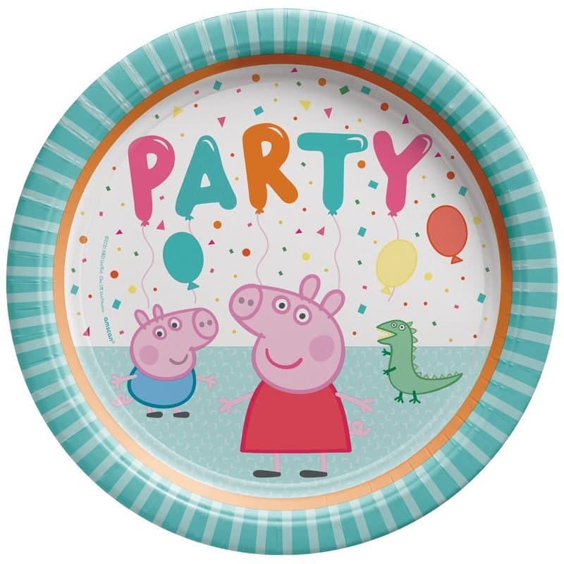 Peppa Pig Confetti 9" Paper Plates 8ct