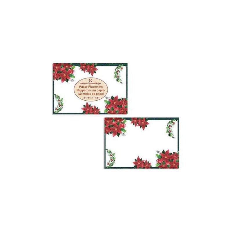 Placemats - Christmas Paper Placemats, 30ct