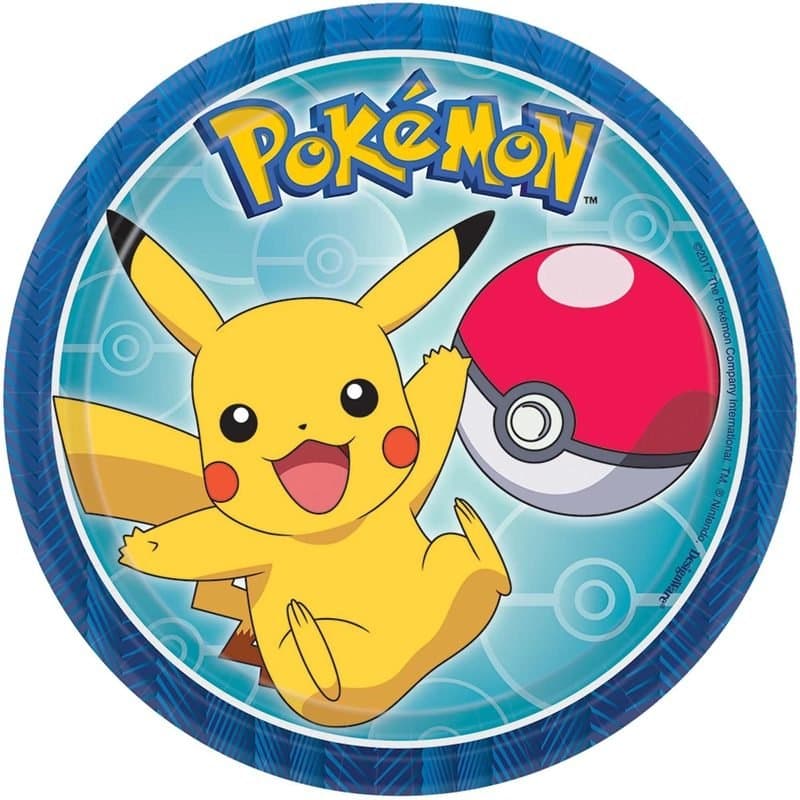 Pokemon 7" Paper Plates 8ct