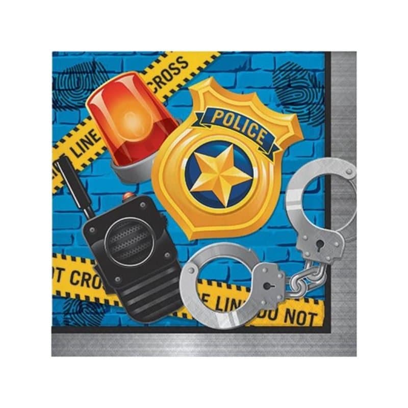 Police Party Lunch Napkins 16ct
