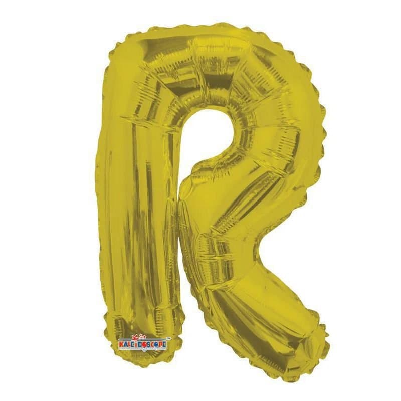 14" Gold Letter R Foil Balloon