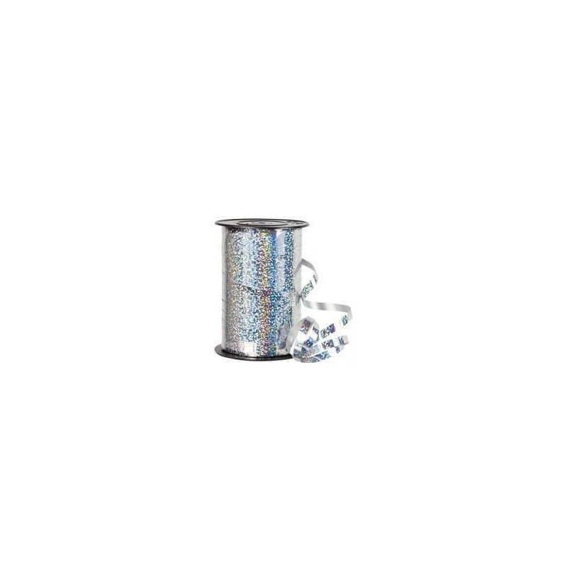 Ribbon - Silver Prismatic Ribbon Eggs, 3pcs, 32ft per roll