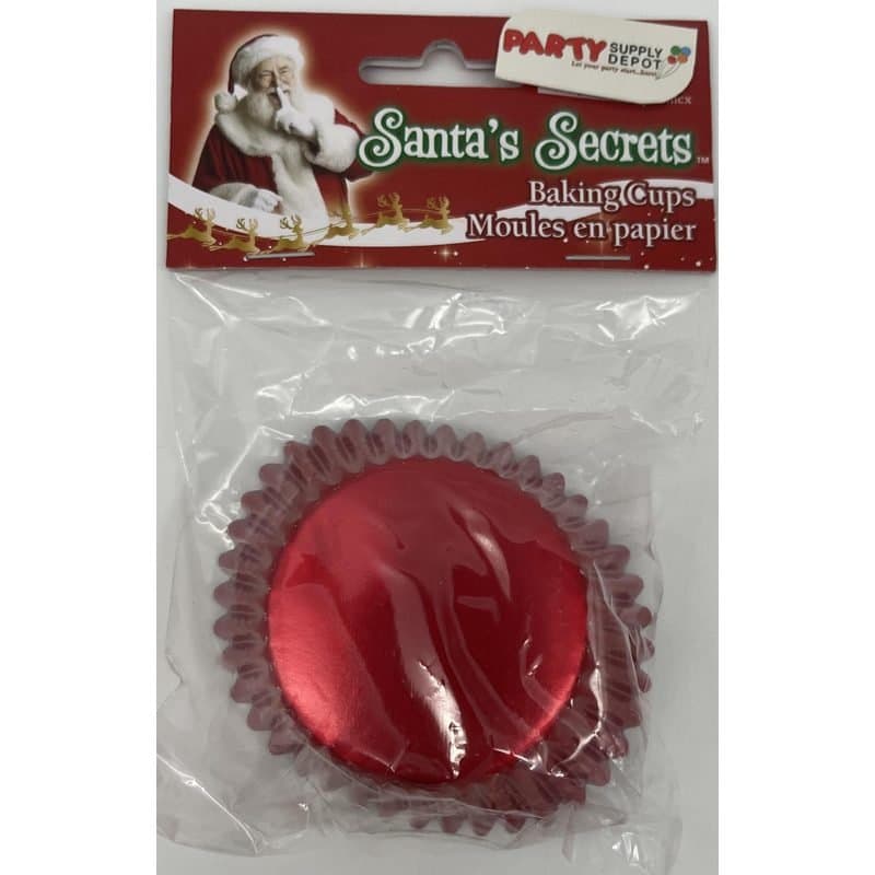 Santa's Secret Baking Cups - Red