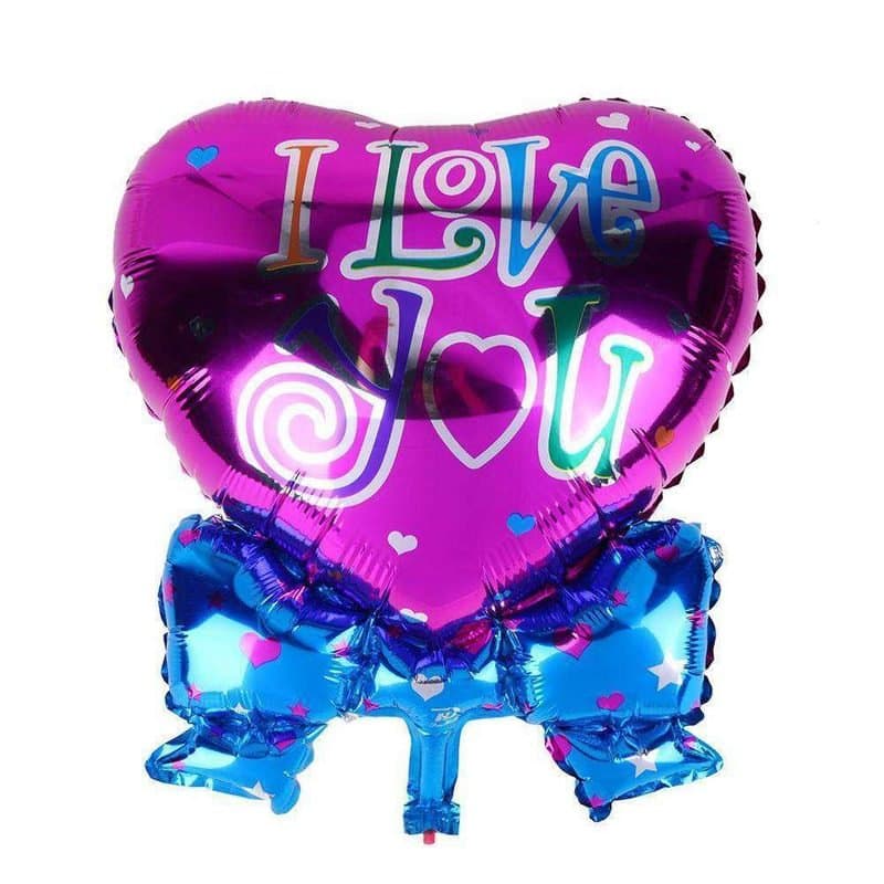 SS Love You Heart with Bow Foil