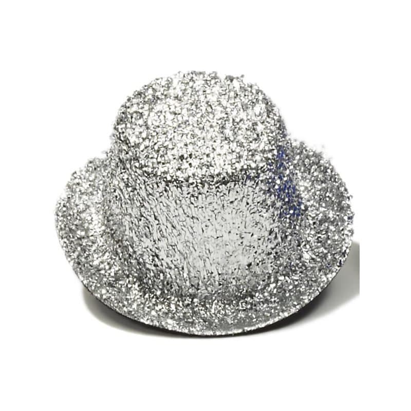 Silver Mini Glitter Hat