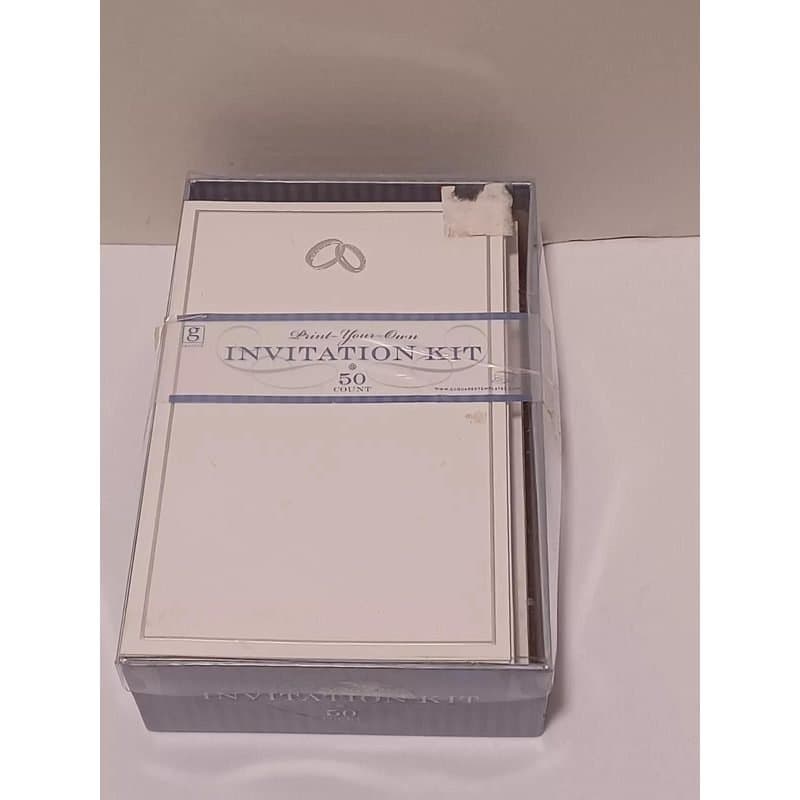 Silver Ring Invitation Kit 50ct