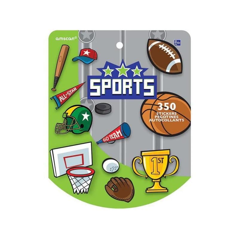 Sports Stickers - Baseball, Hockey, Soccer and More, 350 pcs