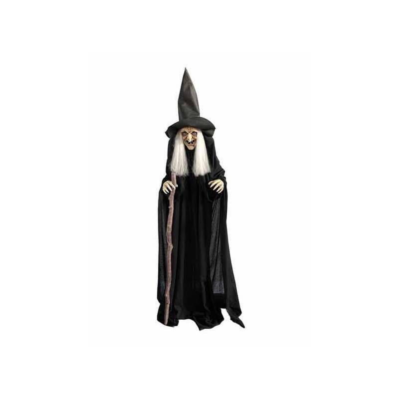 Standing Animated Witch With Cane