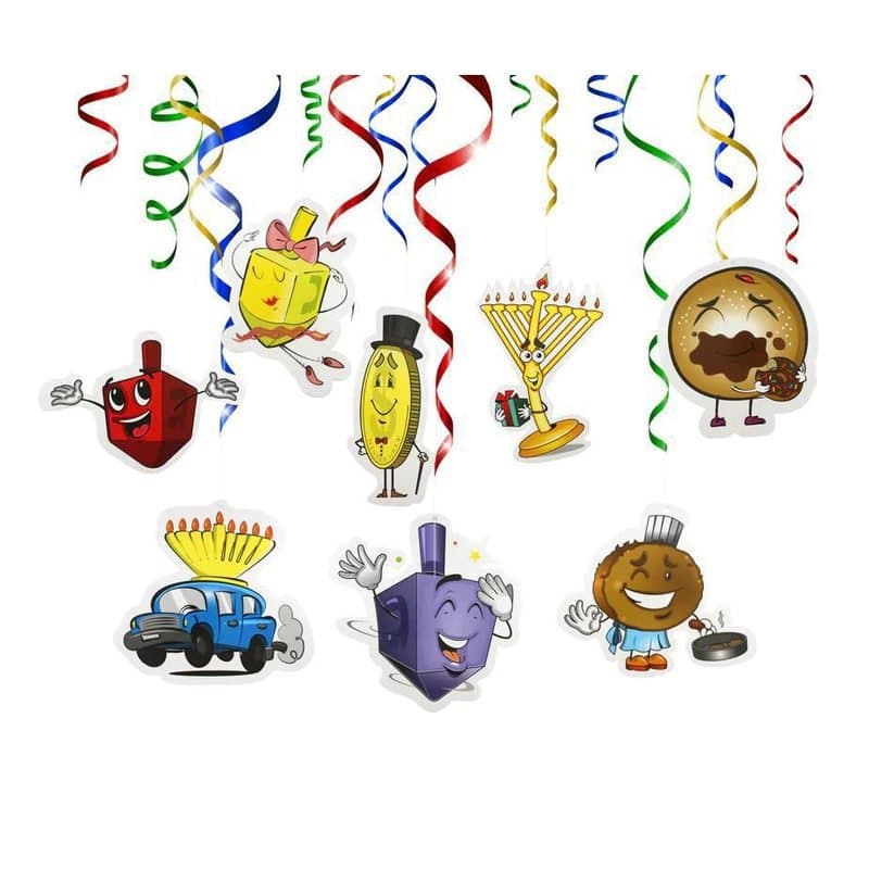 Swirl Decoration - Chanukah Celebration, 8pcs