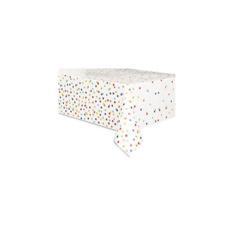 Table Cover - Rainbow Polka Dots, Rect., 54"x84"