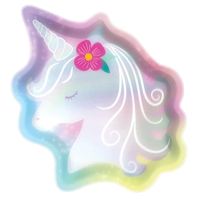 Unicorn 7" Foil Paper Plates 8ct