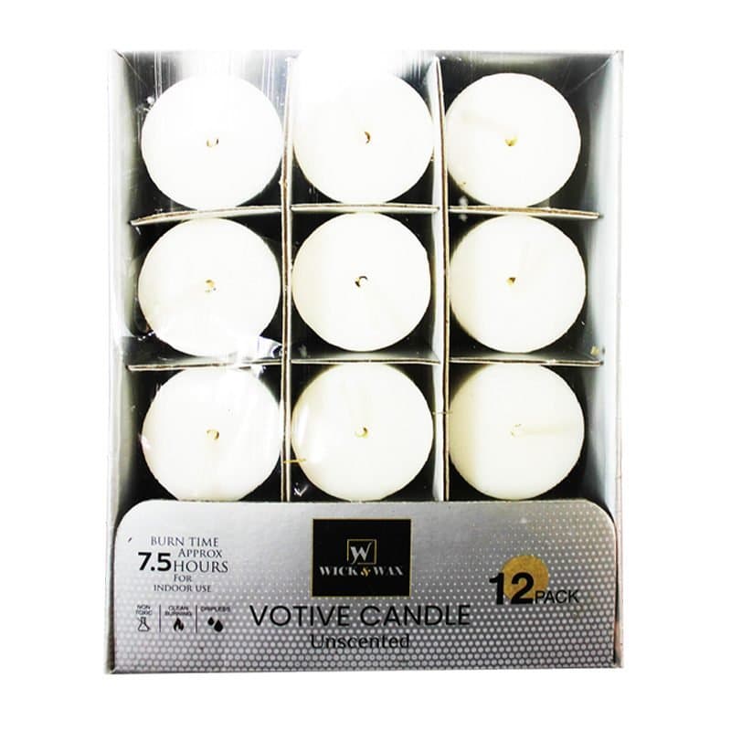 Votive Candles - Unscented 12 pk
