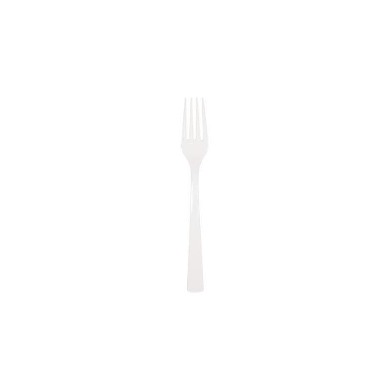 White Plastic Forks 18ct