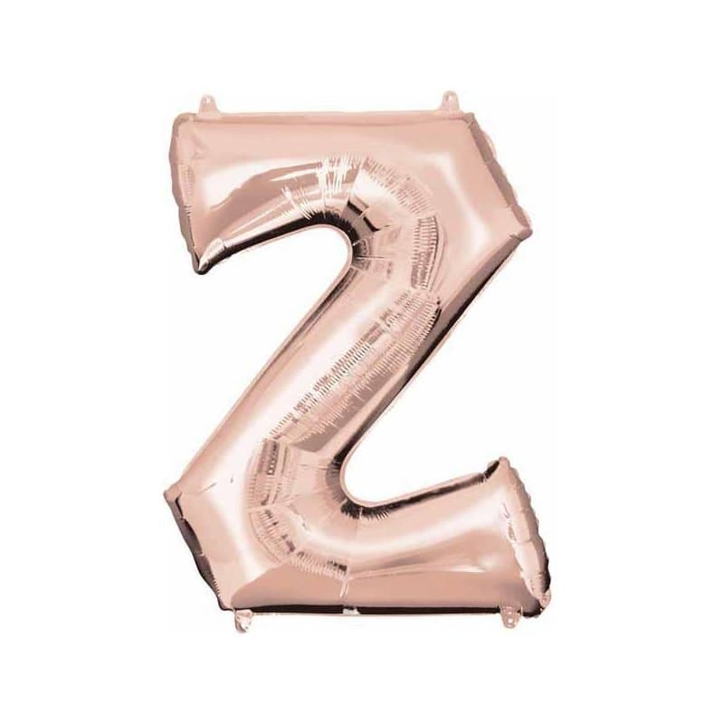 "Z" 34" SS Rose Gold Foil
