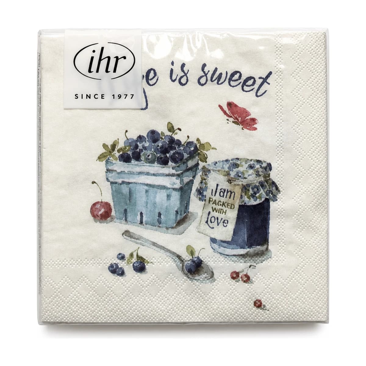 IHR Berries and Jam Napkins, 10 in, 20 Pack
